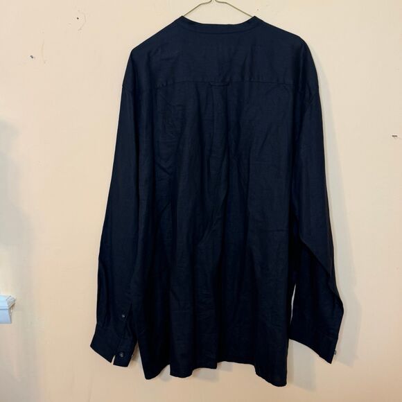 Pusser’s West Indies button Shirt XXL Men black Linen NWT - Picture 5 of 5